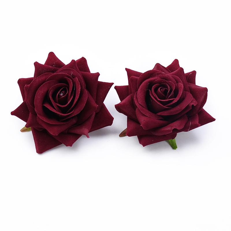 DIY Velvet Rose Corsage Accessories - Silk Flower Heads for Photography and Weddings