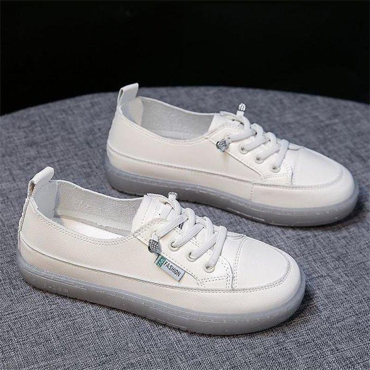 

Women s 2025 Spring New Arrival Casual Loafers with Soft Cowhide and Rubber Sole, One-Piece Slip-On Flat Shoes 35 белый