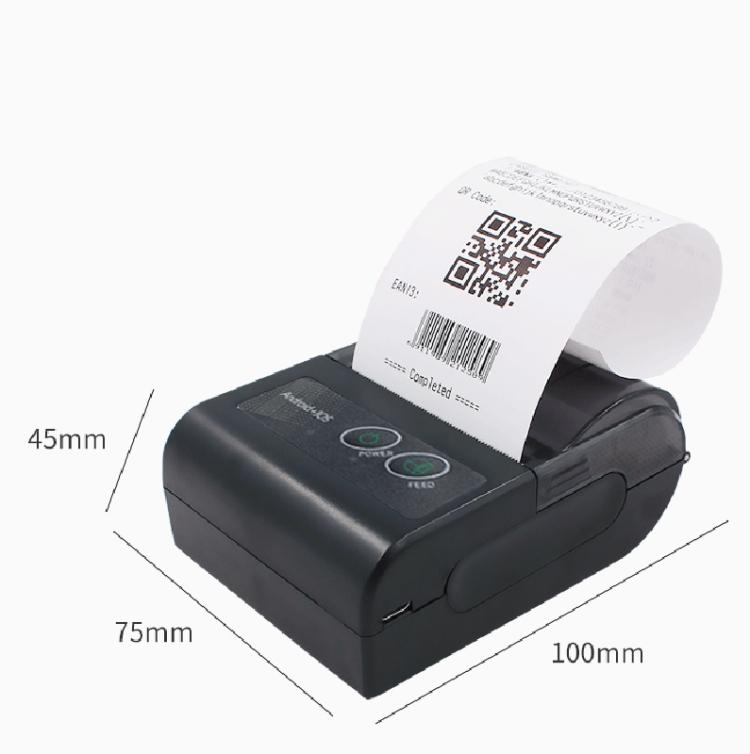 58HB6 Stampante Termica Bluetooth Portatile Macchina per Etichette Scontrini da Asporto, Supporta Multi-Lingua & Stampa Simboli/Immagini, Modello: Spina UE (spagnolo )