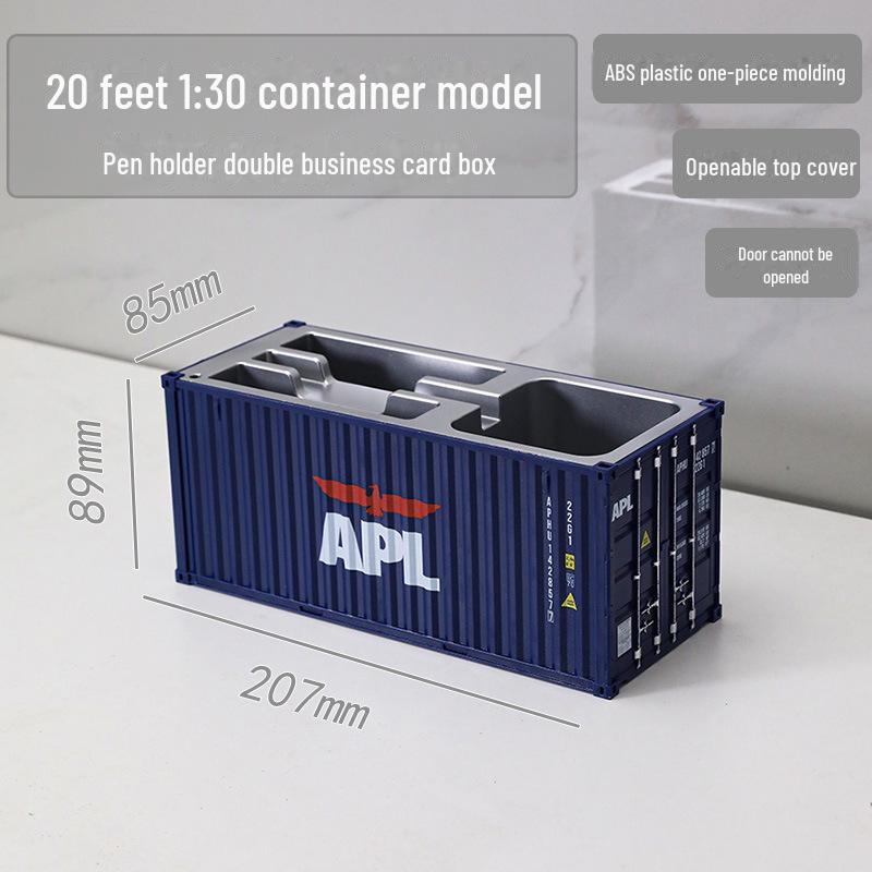 20ft Model Container Pen Holder & Business Card Box