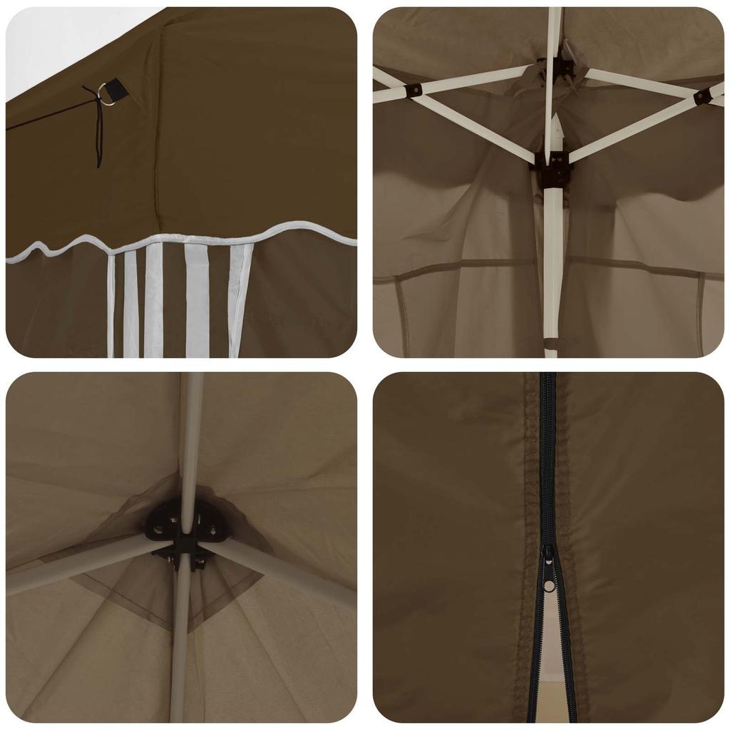 Pop Up Party Tent 575 X 288 X 245 Cm Taupe