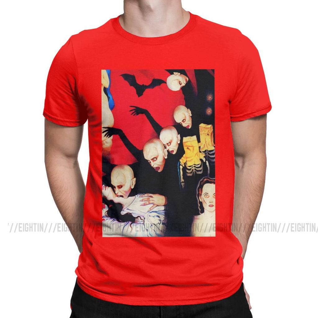 Suehiro Maruo Tops Nosferatu T-Shirt Men Cotton T Shirt Horror Japan Manga Otaku Creepy Halloween Short Sleeve Tee Shirt 6XL