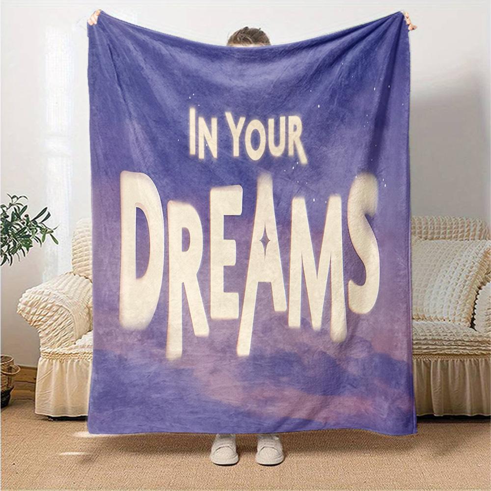 1pc Blanket - movie In Your Dreams Print Design,Lightweight Blanket for Sofa,Bed- Soft &Warm,Gift for All Seasons
