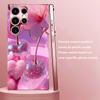 Purple apples Flower Madam pink  Glass  PhoneCase for Samsung Galaxy S26 S25 S24 S23 S22 S21 FE Ultra Plus Dropresistant Female