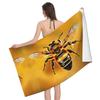 Sunflower Bees Print Beach Towel Quick Dry Absorbent Bath Towel Super Soft for Pool,Beach,Bath,Gym,Travel,Spa,Sport, Yoga Mat
