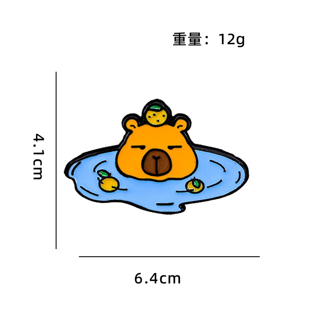 Strong Adsorption Metal Capybara Fridge Magnet, Creative Cute Cartoon Animal Magnetic Sticker, Decorative Magnet for Home Kitchen Refrigerator