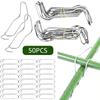 50 Peças Conectores de Treliça para Plantas Clipe de Fixação de Suporte de Tubo Estrutura de Metal para Plantas Videiras Escalada Conector de Gaiolas Jardim Vegetal