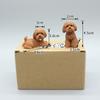 Resin Crafts Mini Animal Ornament Simulation Dog Action Figures Poodle Dog Figures  Birthday Gift