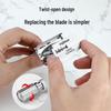 All-Metal Men's Double-Sided Manual Razor with Stand