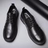 Summer New British Style Business Dress Black Casual Leather Shoes Heightening Wedding Shoes