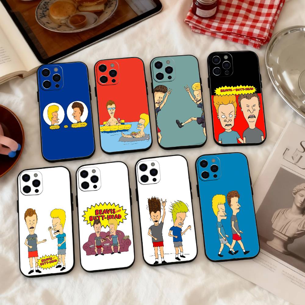 Cartoon B-Beavis and B-Butt-head Phone Case Silicone Soft For IPhone 17 16 15 14 13 12 11 X XR Plus Pro Max Plus