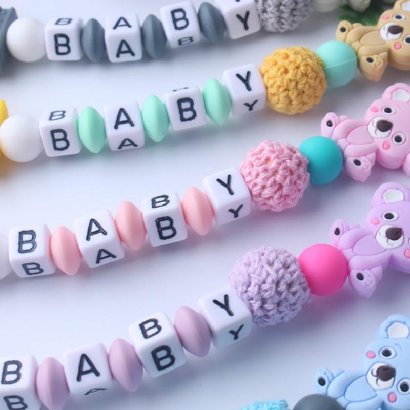 Baby Pacifier Clips Pacifier Chain Holder for Baby Teething Soother Chew Toy Clips