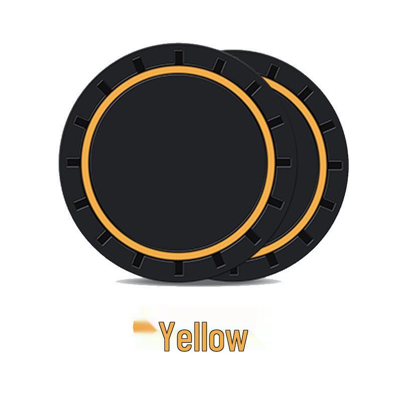 

Силіконова підставка під чашку для авто: Нековзкий підсклянник та килимок у слот дверей, різнокольорові варіанти Custom Logo жовтий