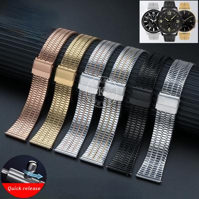 Quick Release Wrist Band For Tissot Citizen Casio Armani Fossil Watch Strap Men's Women's Stainless Steel Watchband 18mm 20mm 22