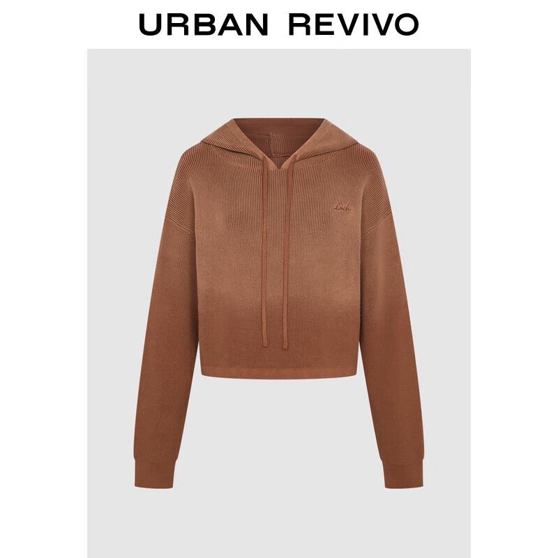 UR Women s Retro Loose Hooded Knit Sweater S