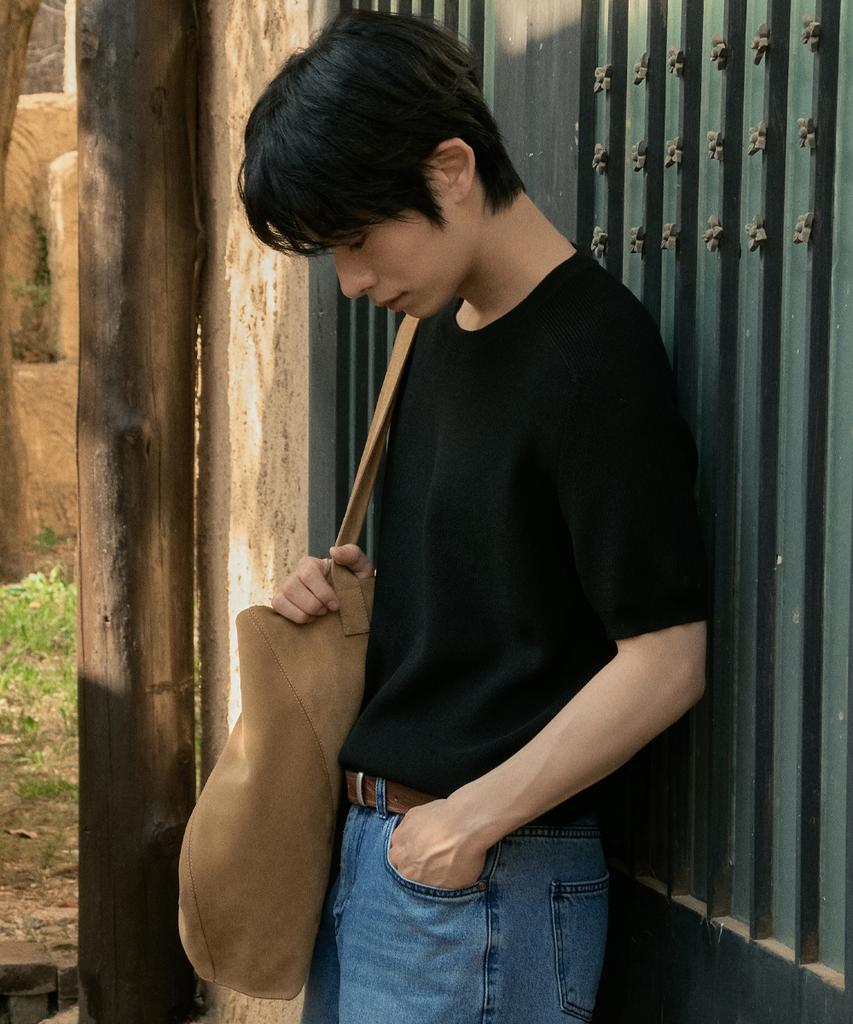 Wednesday Oasis Washable Airy Raglan Half Knit_Black(Wc26Kn48)