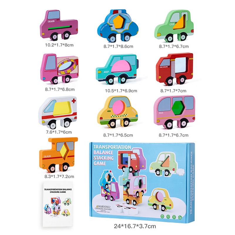 Translucent Wooden Animal Stacking Toys Children Balance Blocks Matching Game Early Montessori Sensory Thinking Educational Toys