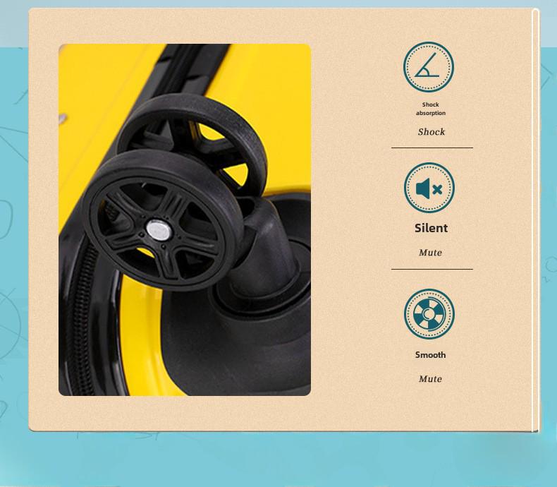 Children's Travel Trolley Suitcase - Universal Wheel, Password Lock, Gift Box