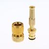 1 Set Home Hose Adjustable Pressure Garden Sprinkler Spray Nozzle Water Gun Brass High Pressure Direct Spray Quick Connector