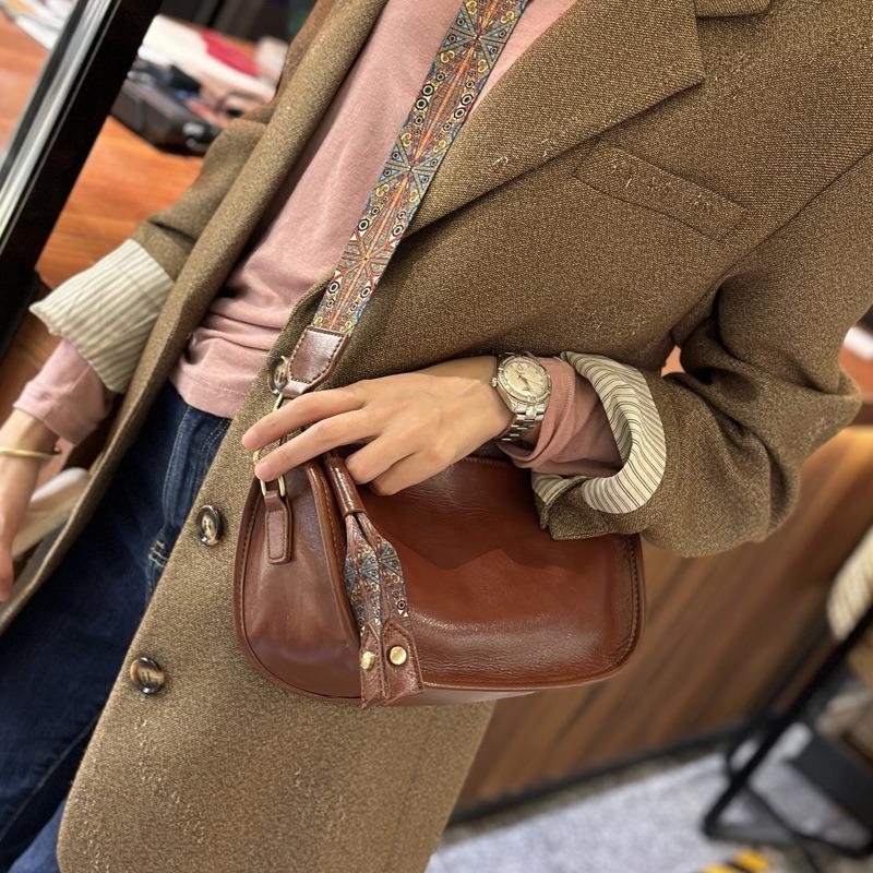 Leather women's bags, messenger bags, niche versatile shell bags, women's new cowhide bags, shoulder bags