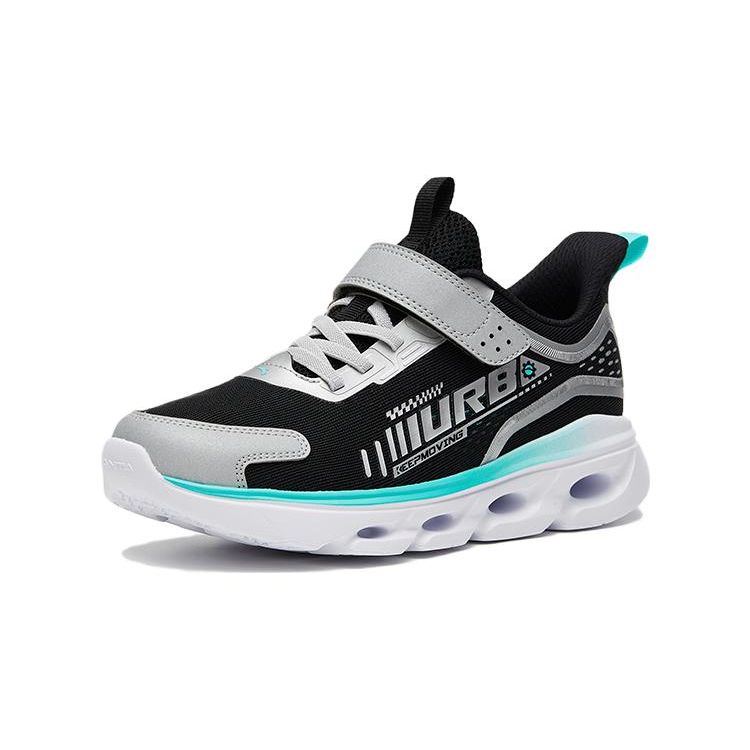 Anta Kids Sports Sweat-Absorbing Low-Top Running Shoes Kids sneakers Black Silver 312325533-4