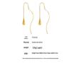 Women's Luxury Water Drop Tassel Earrings - Stainless Steel Wire, Modern Design