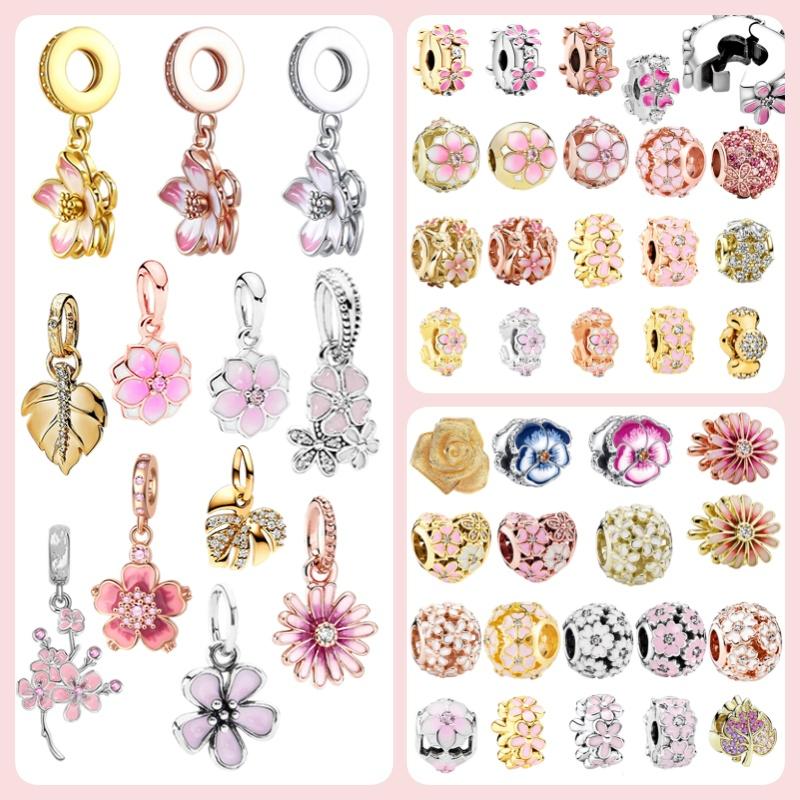 Rose Maple Leaf Plum Multiple Series Charm Bead Pendantoriginal Jewelry Necklace & Diy Making Unique Series Fine Gift