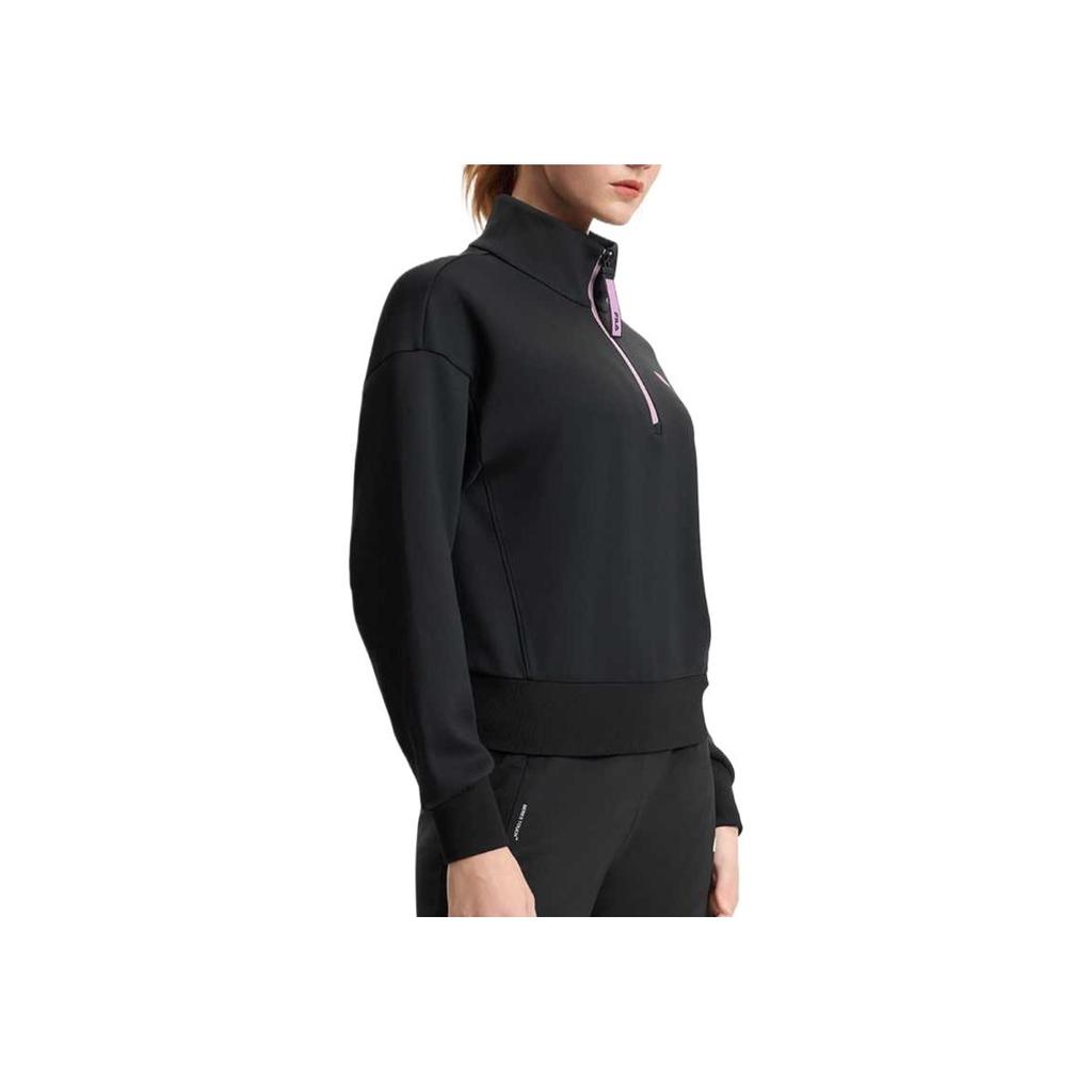 New FILA Fitness Sweatshirt Women's Pitch Black A11W511208FBK