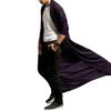 Lange Mouw Enkellengte Heren Vest Eenvoudige Effen Kleur Open Voorkant Jas Vest Bovenkleding