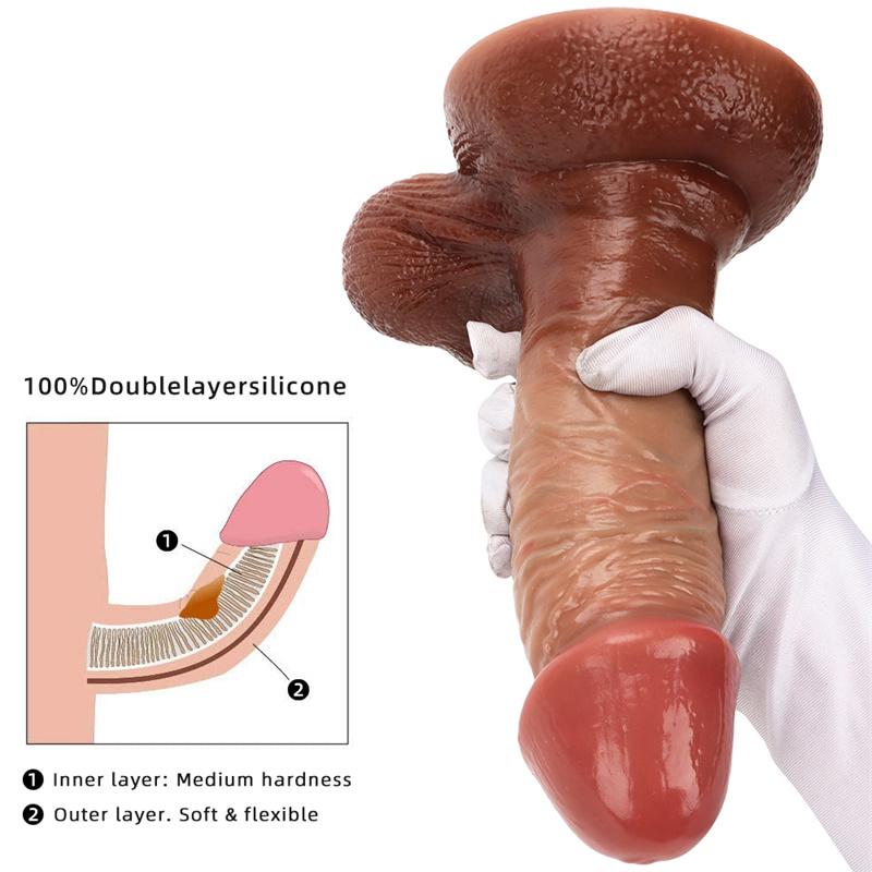 Żeński 4 typ płynnego silikonu Super miękkie Dildo Bardzo gruby imitacja Dildo Urządzenie do masturbacji Produkty dla dorosłych