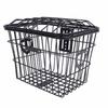 Electric Bike Basket Metal Bike Rear Storage Basket Large Capacity Cycling Basket with Lid for Bags