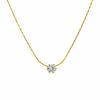 Simple Pendant Necklace Titanium Steel Chain Necklace Fashion Zirconia Necklace  for Woman