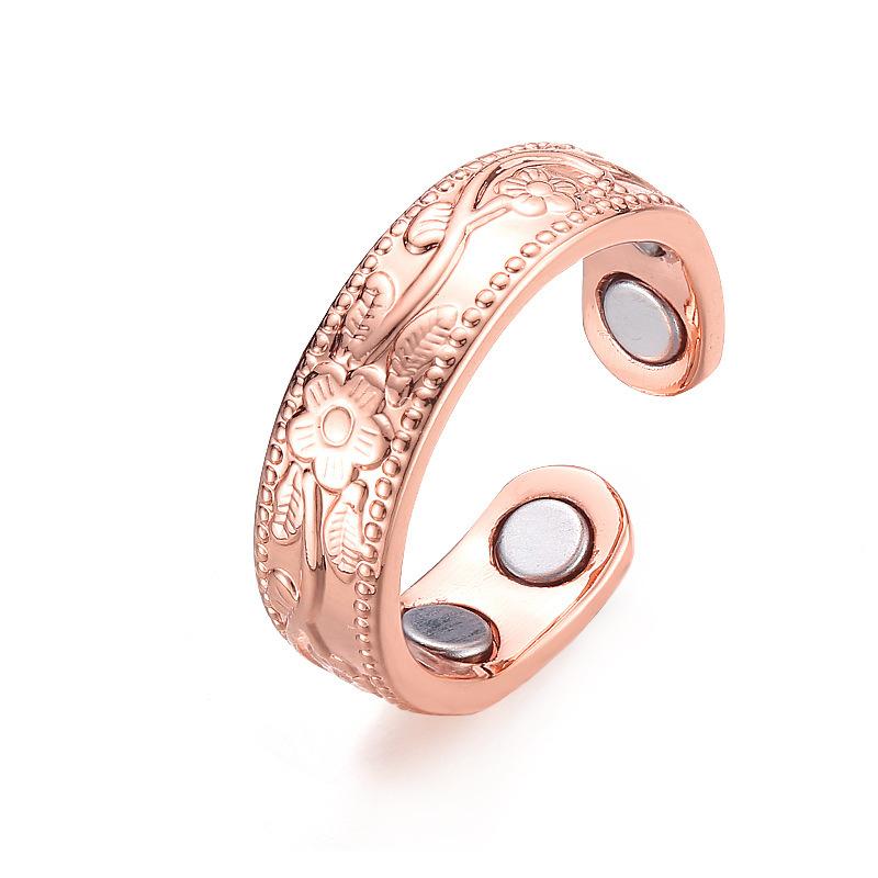 

2025 Simple Open Ring Light Luxury Fashion Plum Blossom Ring Couple Ring Resizable