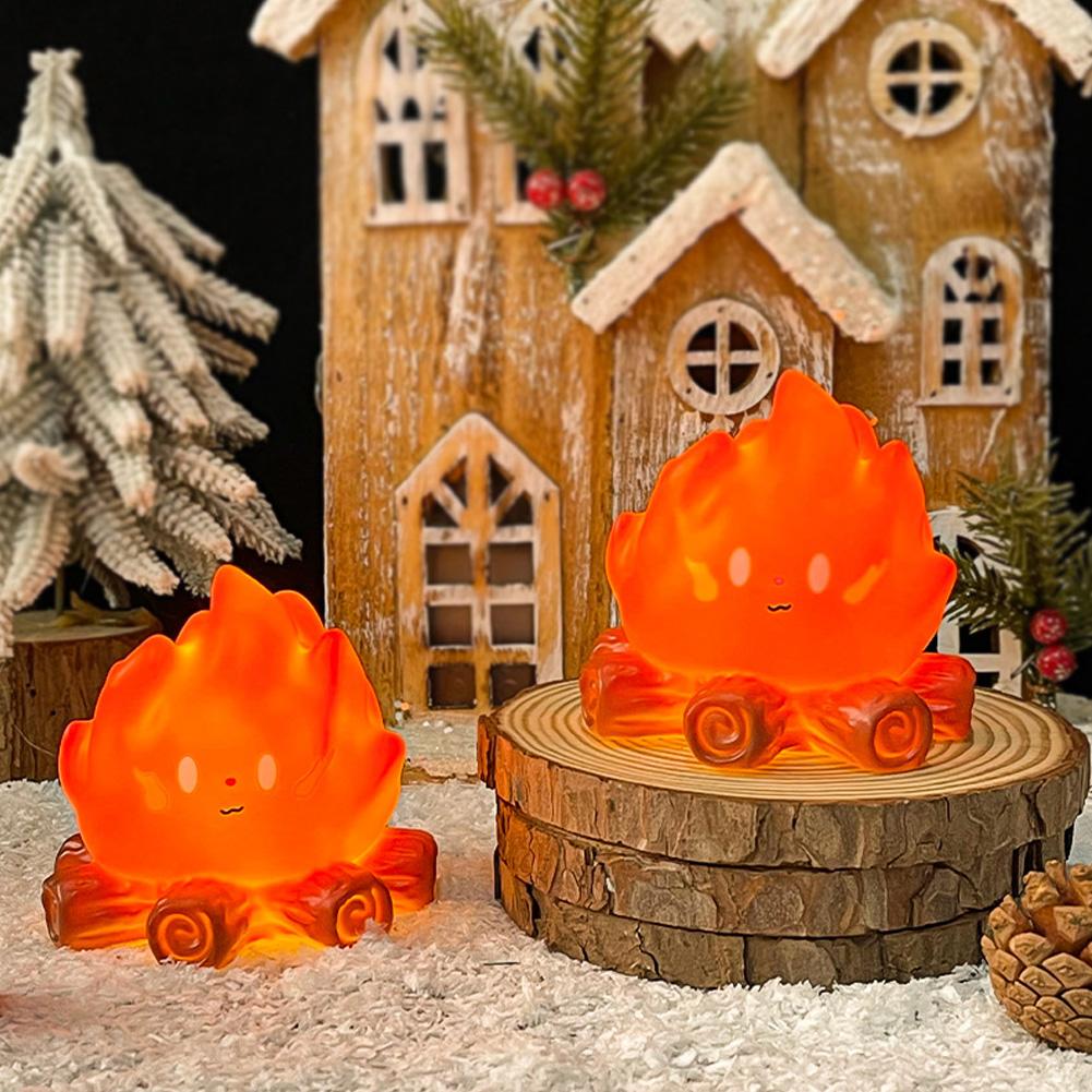 Campfire Night Light With Battery Cartoon Creative Room Decoration Atmosphere LED Desk Lamp Children's Tenant Home Decoration