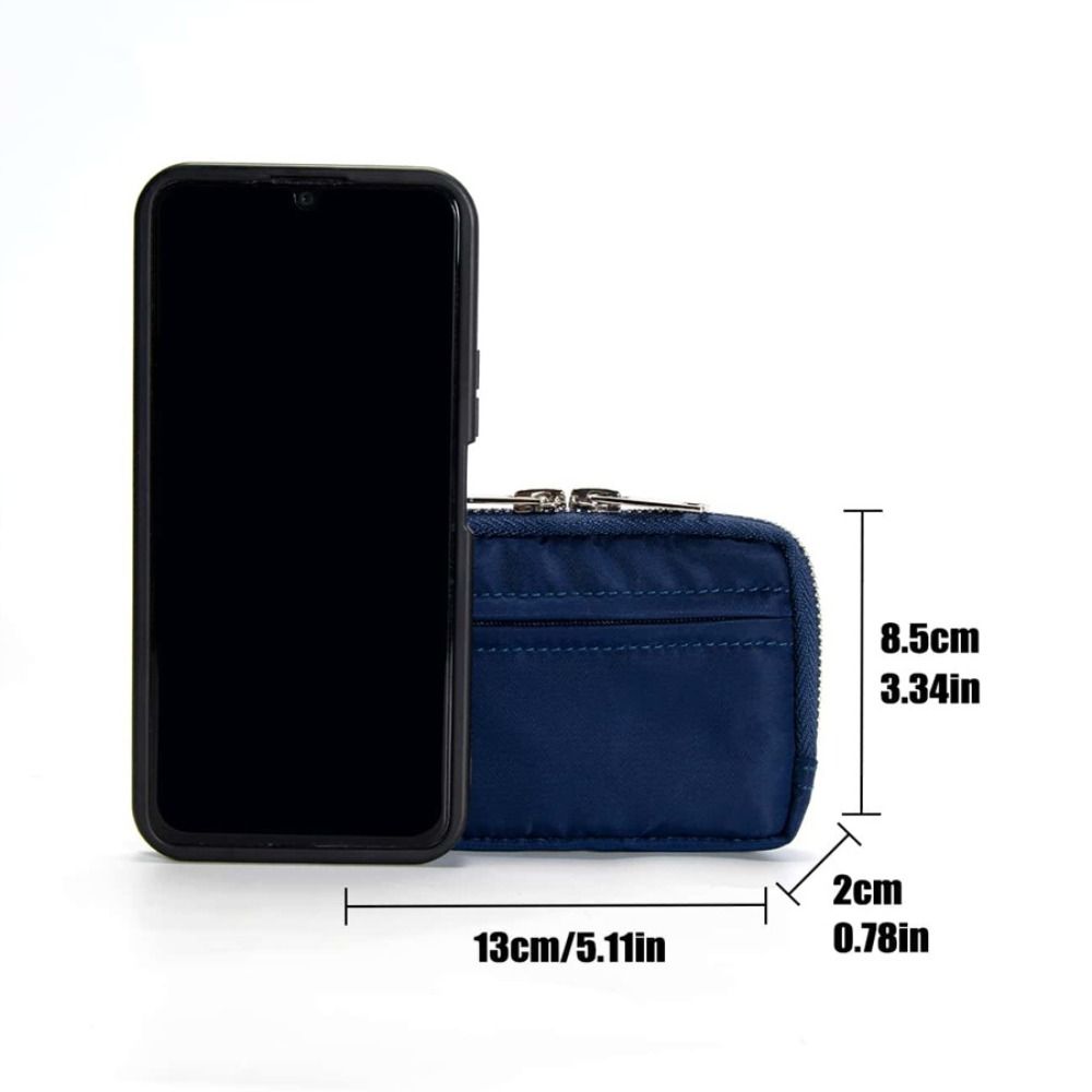 RFID Anti-theft Men Wallet Portable Mini Earbuds Storage Bag Nylon Coin Purse  Earphone Bag
