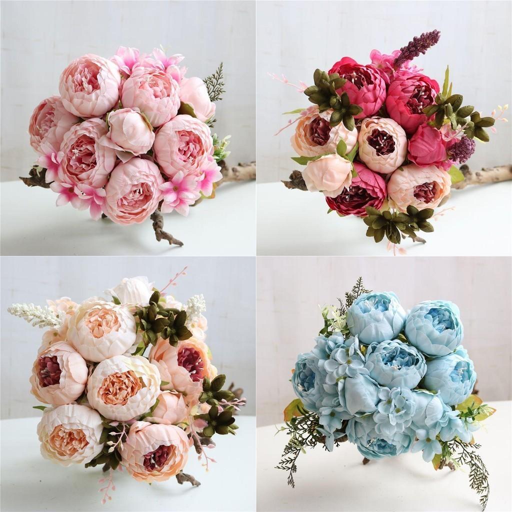 Silk Peony Flowers For Lasting Home And Party Decorative Touches**
