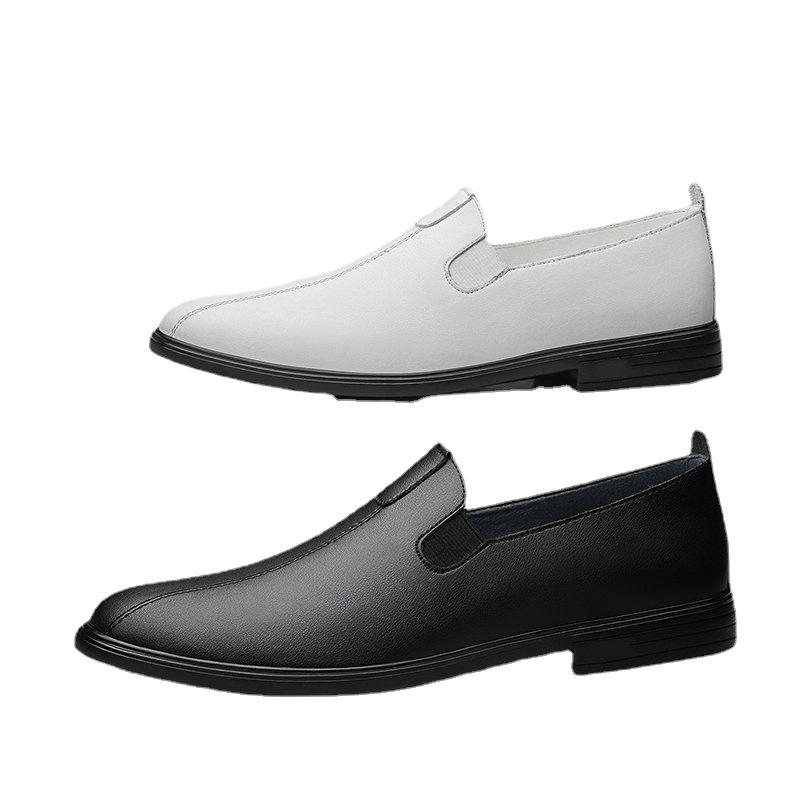 Spring and Autumn Casual Shoes Men's Gloves White Shoes Business Dress Leather Shoes Soft Sole Driving Shoes