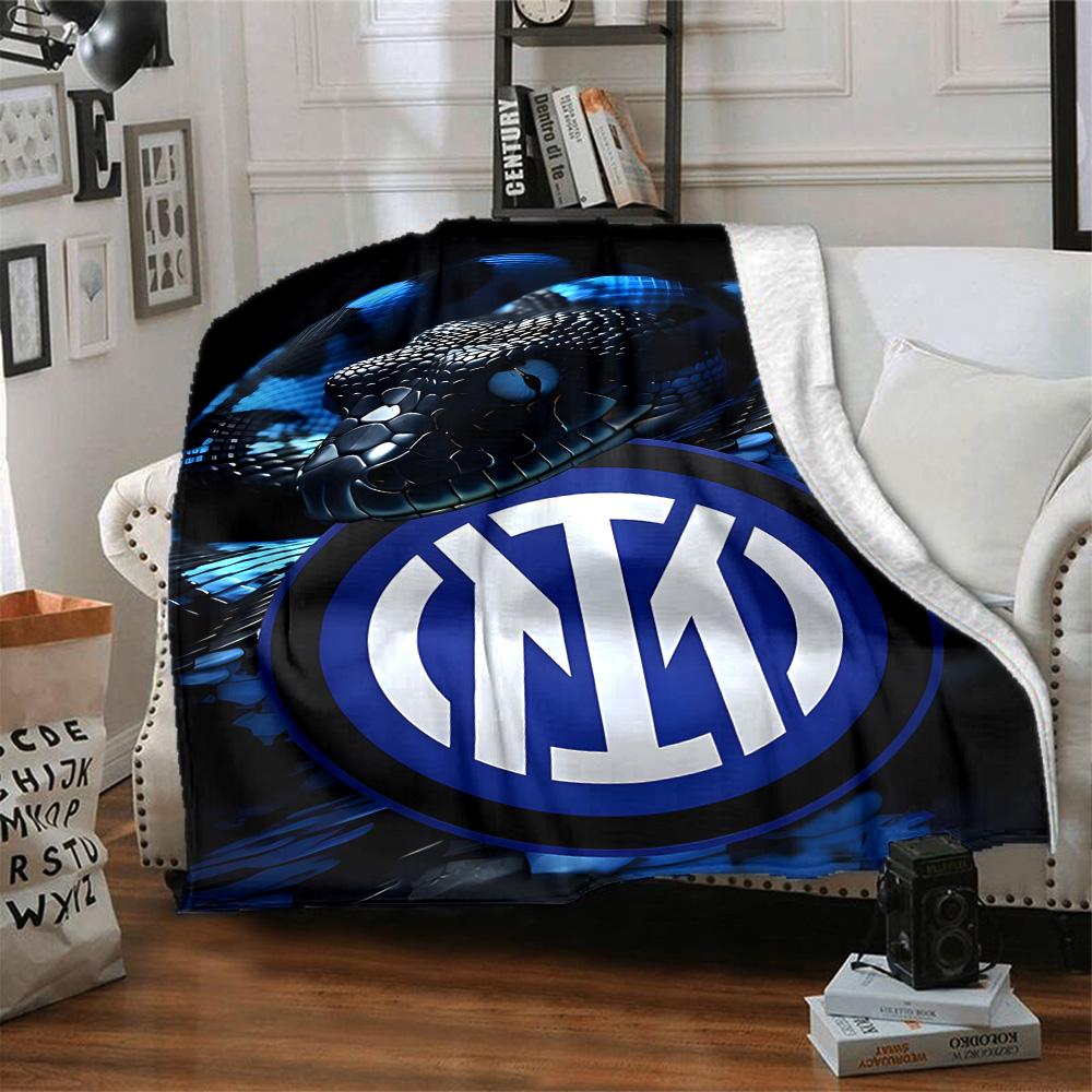 1pc Internazionale Milano Blanket, Gift, for Men and Women, Soft Blanket, Good for Sofa Bed Couch Travel, Lightweight Flannel Blanket