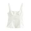 Spring 2025 Sweet Slim Fit Women's Camisole with Bow Back Decoration