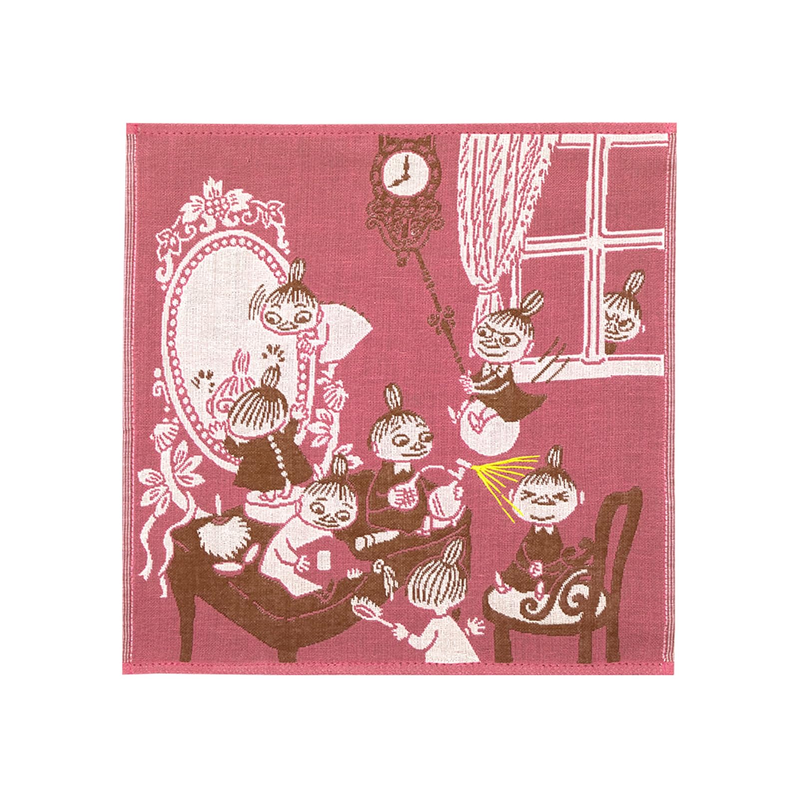 

JIKAN STYLE Moomin Gauze Gauze Pile Pink and 25 x 25 05872 Handkerchief, Triple-Ply Handkerchief, Outer, Lining, 100% Cotton, Brown, Approx. cm,