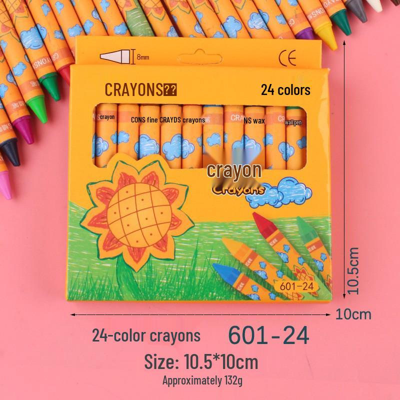 Kindergarten Oil Pastel Crayons: 8, 12, 24 Colors - Back-to-School Stationery, Party Favors, Drawing & Graffiti
