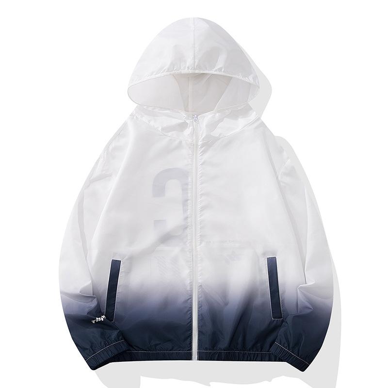 Summer Sunscreen Clothing Men's Thin Material Breathable UV Protection Skin Clothing Hooded Sunscreen Sports Fishing