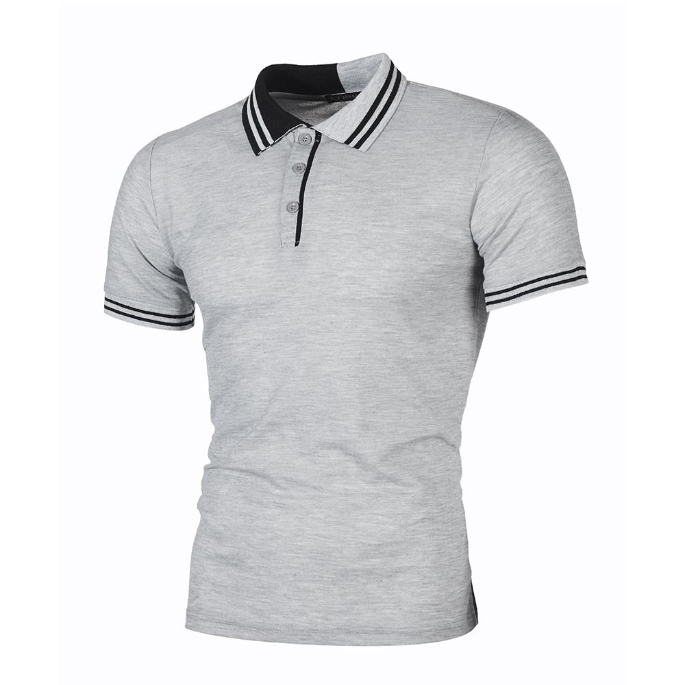 Polo Shirts for Men Contrast Color Slim Fit Mens Polos Summer Fashion Brand Male Clothing Business Casual Lapel Short Sleeve Striped Comfortable Tops