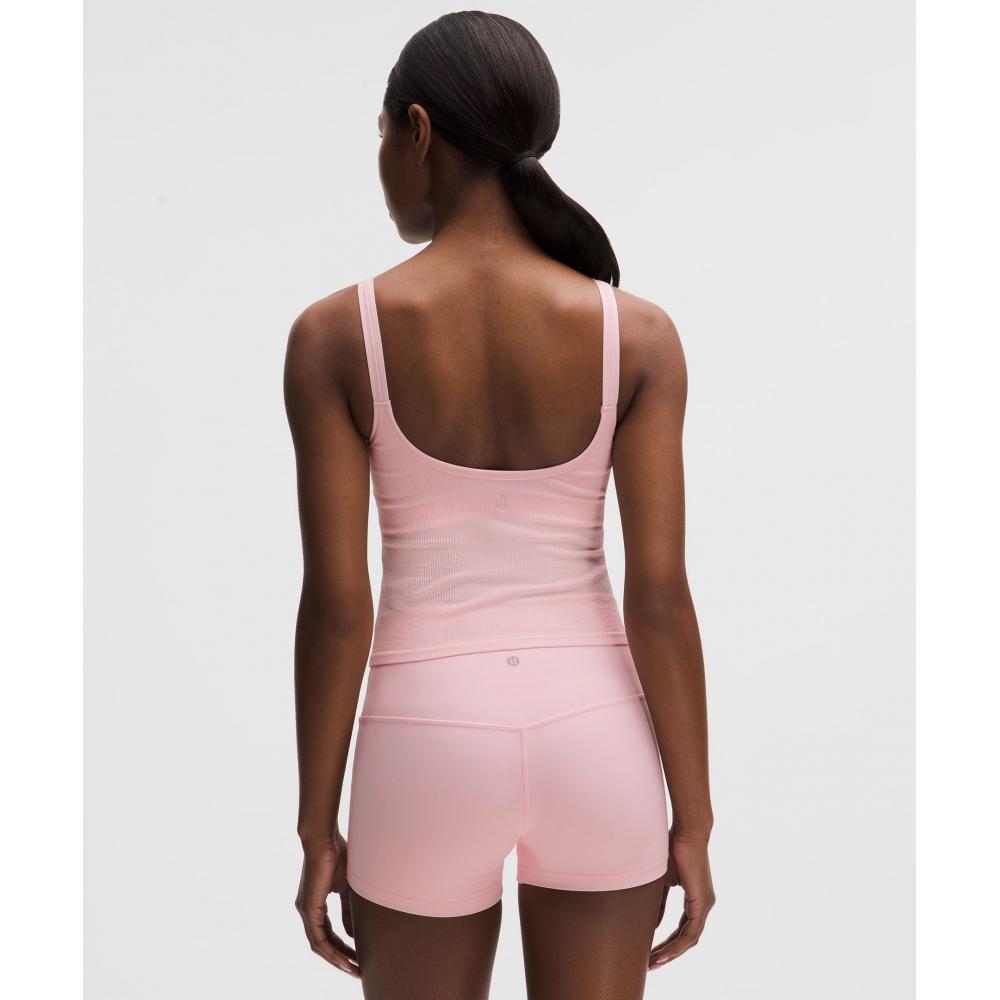 Lululemon EBB To Street SCoop NeCk Cropped Tank Top  Light Support  B C Cup Pink Pearl Pink Pearl