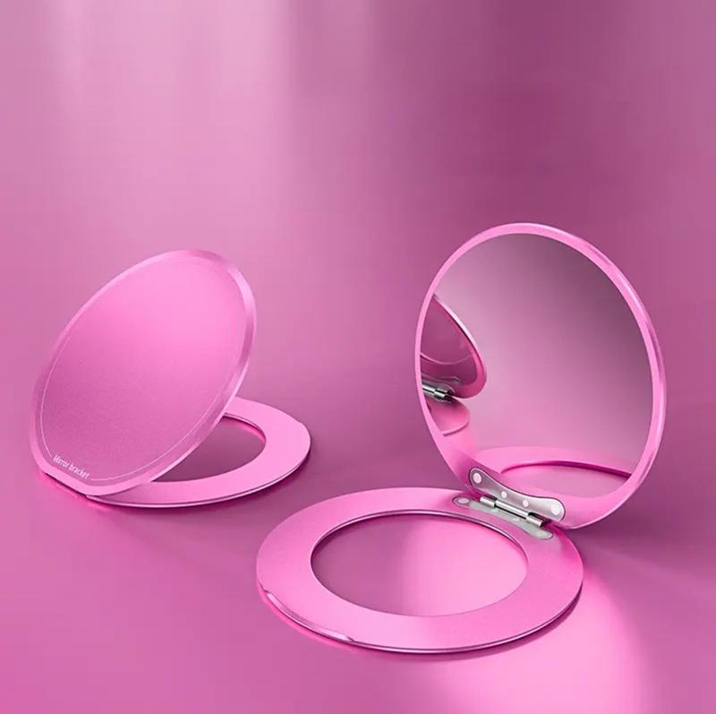 Ultra Thin Rotatable Portable Invisible Back Sticker Multi Function Magnetic Phone Makeup Mirror Holder Stand Universal