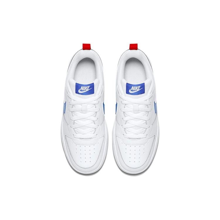 (GS) Nike Court Borough Low 2 'White Blue Red' Kids' BQ5448-109