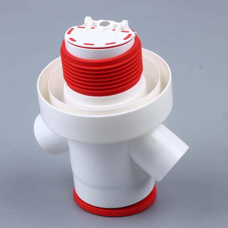 

Washing Machine Drain A Three-Way Drain Distributor, A Dryer, A Drainage Pipe, A Three-Way Anti-Backflow Check Valve Connection