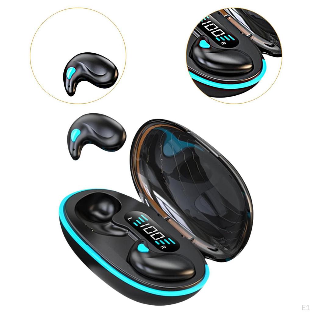 Earbuds Earphones In Ear for Work Travel Ergonomic Portable with Charging Case Headphones