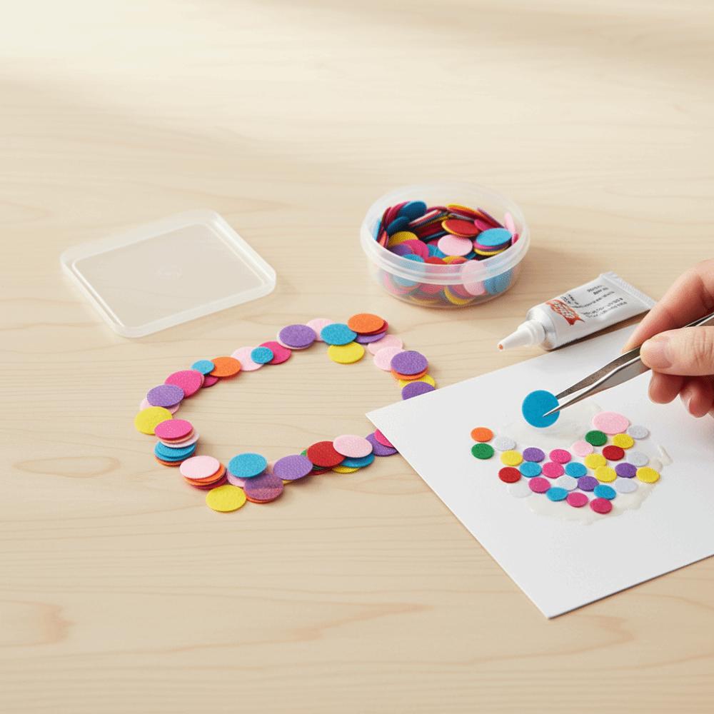 500pcs Round Shape Pre Cut Felt Circles Non-Woven Fabric Felt Applique Circles DIY Projects