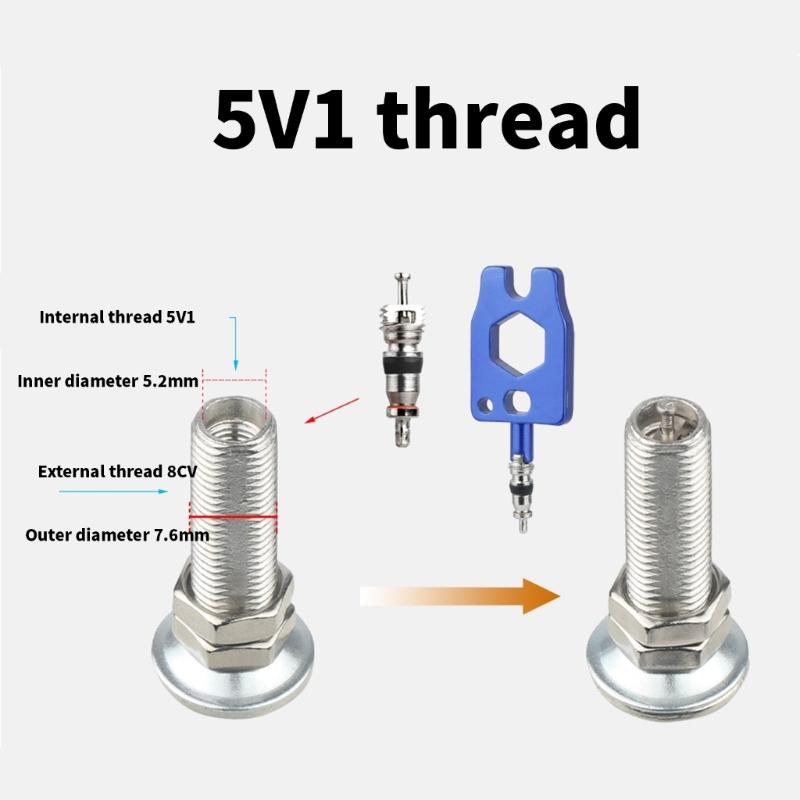 Aluminum Alloys Valves Adapter Alloys Valves Connectors Bicycles Valves Adaptors for Emergencies Repairs